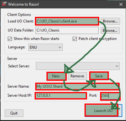 Guide to Razor CE profile setup